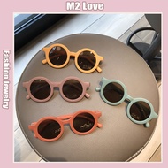 Children's Fashion Sunglasses Simple Round Frame Polarized Sunglasses Foldable Glasses UV400 Cermin 