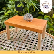 KAYU Wooden Hamster Platform 23 x 13 | Hamster Dining Table | Wooden Hedgehog Table | Guinea Pig tab