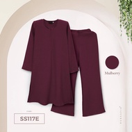 (4XL to 6XL) JULIA SUIT BY NURSAFIA Plus Size Ironless Nursing Friendly Office Wear Breastfeeding Friendly Wudhu Friendly Muslimah Plain Suit Pocket Felalo Style Fesyen Labuh Longgar Suit Set for Women Suit Muslimah Set Murah Suit Baju Seluar Cey Crepe