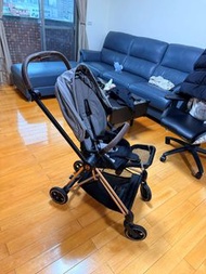 二手8成新 CYBEX MIOS 2019 玫瑰金管灰布套