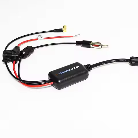 12V Active DAB FM AM Radio Antenna Signal Amplifier for Car - Enhance FM/AM Signal Reception