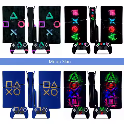 Console Skin for PS5 Slim Disc Protective Cover Wrap for PS5 Slim Disc Console Controller Game Acces