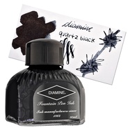 British Diamine Fountain Pen Ink Bottle, Diamine Quartz Black Ink Bottle 80ml