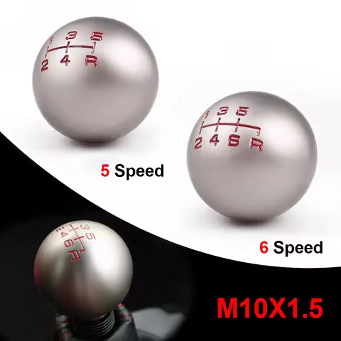 Aluminum 5/6 Speed JDM Ball Shape Shift Gear Knob M10*1.5 For Honda Fit Civic City FD2 FN2 EP3 TYPE 