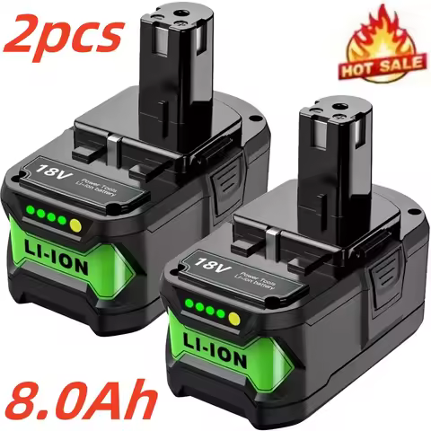 2Pack P108 8.0Ah Replacement For Ryobi 18v Battery Compatible With Ryobi 18Volt Lithium-ion P102 P10