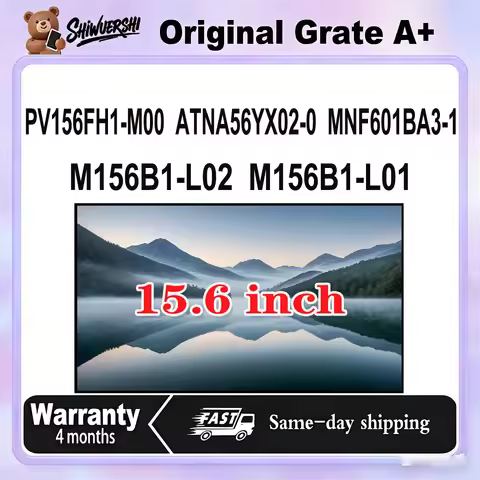 Original New A+ 15.6 inch Slim Laptop Lcd Screen Panel PV156FH1 M00 ATNA56YX02 0 MNF601BA3 1 M156B1 