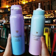 TERMOS GANTUNGAN Tumbler Thermos Gradation SPORT free Straw & hanger 500ml Stainless Steel SUS 304 h