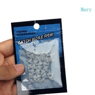 Mary 30Pcs Fishing Beads Clear Oval Double Crosses Hole 3 Way Connector Oval Plastic Crosses Bead Fi