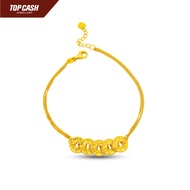 Top Cash Jewellery 916 Gold Line of Ancient Coin Bracelet
