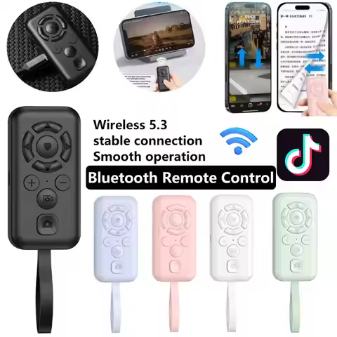 Bluetooth Remote Control Self-Timer Camera Stick Shutter Button universal Controller for Tiktok Page