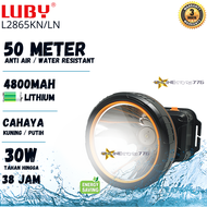 SENTER KEPALA LUBY L2865LN/KN / L2865LN / L2865KN / HEADLAMP LUBY L2865 / RECHARGEABLE / CAHAYA PUTI