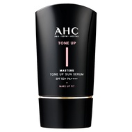 AHC Masters Tone-Up Sun Serum SPF50+ PA++++ 50ml | Korean Pink Tone-Up Sunscreen | 505 Coupang Revie