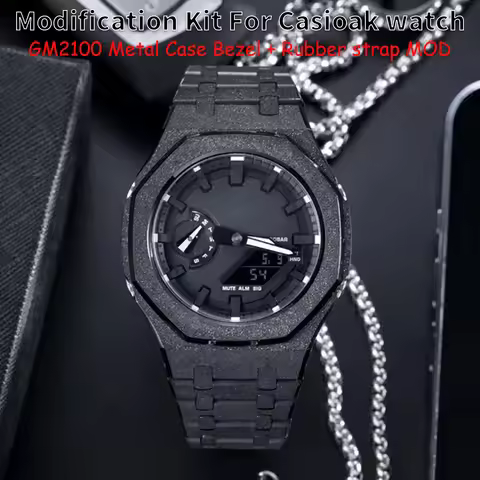 Gen4 Mod Kit For Casioak GM2100 Stainless Steel Metal Case Rubber Strap Modification Kit Casioak GM-