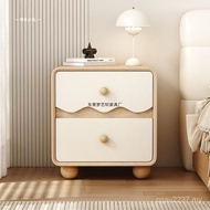 Bedside Table Movable Storage Cream Walnut Children e0 Modern Leather Grade Environmentally Friendly