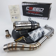 KNALPOT RACING MATIC CREED EXHAUST RACING Original FOR MIO SPORTY, MIO M3, MIO J, FINO, SCOOPY, X-RIDE, XEON GT, MIO SOUL GT, knalpot model sc project proliner r9 rcb jrm best3