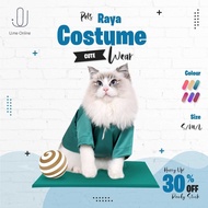 Ume Pet Baju Raya Melayu Kucing Elevate Your Cat's Style with Traditional Malay Hari Raya Festive Costume 马来新年猫衣服