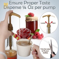 [Chuffed-t] 750ml Transparent Coffee Syrup Bee Drip Storage Dispenser Pump Bottle Squeeze Milk Bottl