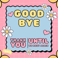 HACO | FAREWELL GOODBYE CARD | 7.5CM | BACK CARD | WISH CARD