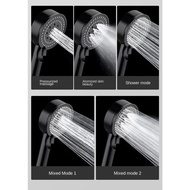 AJM Black Hand Shower Head 5 Modes Shower Head High Pressure