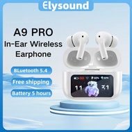Elysound A9 Pro TWS Screen Wireless Bluetooth Headphones in-Ear with Microphone Hifi Stereo Sports G