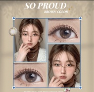 (COD) คอนแทคเลนส์ Contactlens แนวธรรมชาติ รุ่น So proud  สายตา+ปกติ Prettydoll 0.00 ถึง - 6.00 เลนส์นิ่มใส่สบายตา แถมตลับ