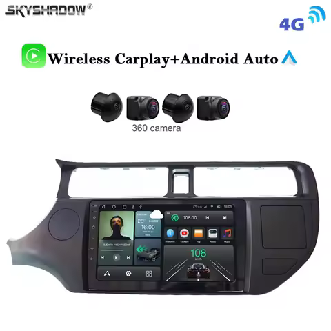 720P 360 4G SIM Carplay Auto Android 14.0 4G+32G Car DVD Player GPS WIFI Bluetooth RDS Radio For kia