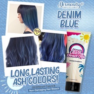 【Hot sale】 Dixmondsg Denim Blue Hair Dye - Long-Lasting Ash Colors (1-3 Months) / No Color Shampoo N