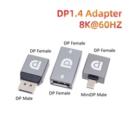 HD DP Video Converter DP1.4 to DP Female to Female Mini DP Adapter Support 8K@60Hz For Laptop Computer Monitor Home Projector