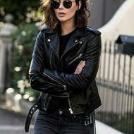 [PGI71] Women's Leather Jacket Ramones Classics Korean Blazer Latest