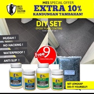 EPOXY FLAKE COLOUR COATING DIY SET 20 AND 30 SQFT 100% SOLIDS CONTENT (9 TOOLS FREE)