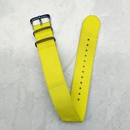 Nato Strap Solo Nato WatchTALI Bright Yellow CanvasNilon Canary Yellow
