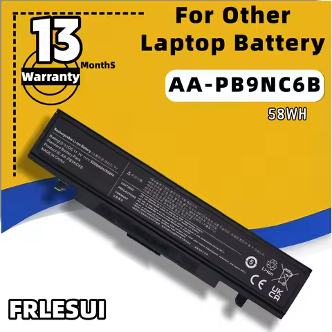 FRLESUI AA‑PB9NC6B AA‑PB9NS6B 58Wh Replacement Laptop Battery For Samsung R428 R429 R468 NP300 NP350