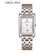 Solvil et Titus W06-03179-009 Women's Quartz Analogue Watch in White Dial and Stainless Steel Strap