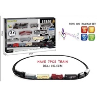 Jumbo Train Toy 21 PCS 7-Car Train Rail Sound LightADA