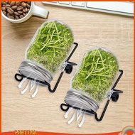 [PrettyiaSG] 2x Jar Sprouting Lids with 2 Sprouting Holder Accessories Duable Easy to Clean Sproutin