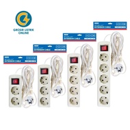 STOP KONTAK 2 3 4 5 LUBANG PIOLINE STARLUX KAWACHI MYVO KABEL 3 METER 3M 3METER + KABEL ARDE SNI KUN
