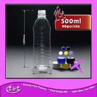 【 HOT SALES 】 Plastic Bottle PET Botol Plastik Kosong 空瓶子 250ml350ml500ml600ml1500ml or 5kg with Cap