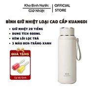 KUANGDI ̀5160 Thermos Bottle 800ml Capacity With Integrated Tea Filter - High Quality 304 Stainless 
