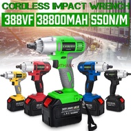 Large battery capacity 388vf 588vf Cordless Electric 1/2'' Impact Wrench  Driver Hand Drill