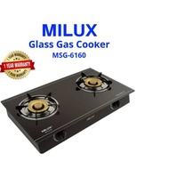 MILUX GLASS GAS COOKER MSG-6160 DAPUR GAS KACA