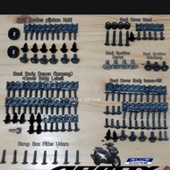 Full set of arox bolts, complete yamaha arox 155 full body bolts