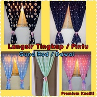 Premium Long Curtain Rod Type / Langsir Panjang Dawai Tirai Tingkap/Langsir Pintu /Door Curtain窗帘/门帘