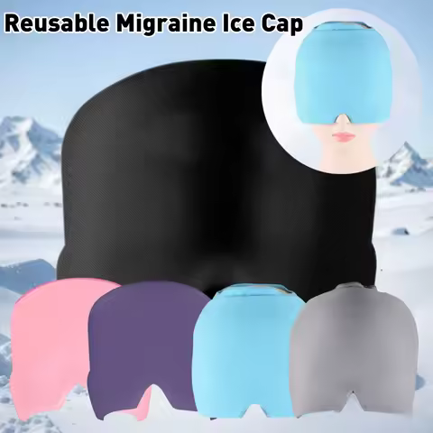 Gel Ice Headache Migraine Relief Hat Cold Compress Therapy Cap Ice Head Wrap Pack Eye Mask For Press