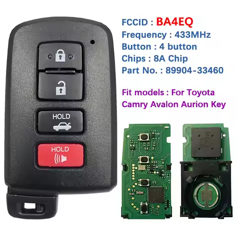 CN007086 Aftermarket 4 Button Smart Key Control For Toyota Camry Avalon Aurion With BA4EQ P1 88 DST-