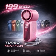 【 Clear Stock 】199 Speed MINI Portable Handheld Fan USB Rechargeable Cooling Fan Pocket Fan Outdoor 