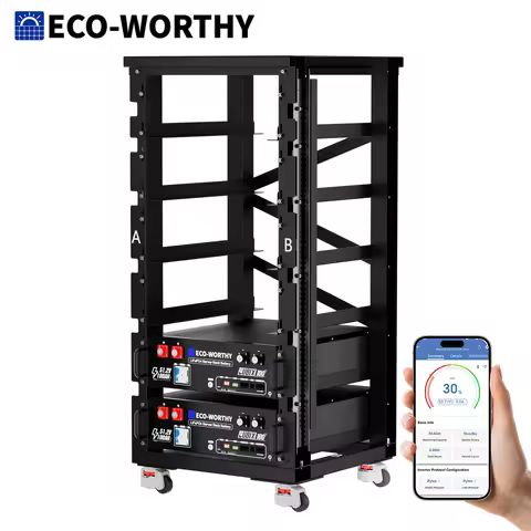 ECO-WORTHY 2Pack 48V 100AH Lithium Battery UL1973&UL9540A+ 6-Layer Server Rack V2.1