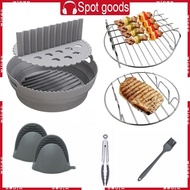 WIN Silicone Air Fryers Liner Basket Reusable Air Fryers Accessories with Divider Mitt