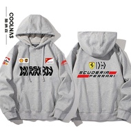 Customized Ferrari Ferrari Ferrari F1 Competition Uniform Merchandise Hooded Sweatshirt Men's Loose 
