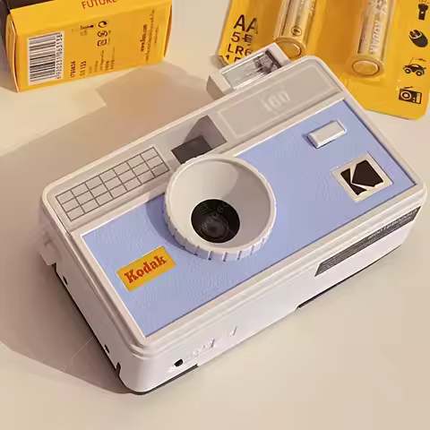New KODAK 35mm Film Camera i60 135 Camera Non-Disposable Reusable Film Camera With Flash Light Blue/