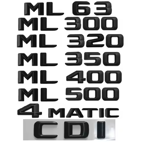 3D Letters For Mercedes Benz ML55 ML63 AMG ML250 ML280 ML300 ML320 ML350 ML400 ML420 ML430 ML450 ML5